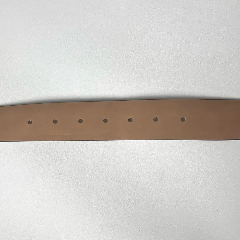 Michael Kors Women's Gray and White Logo Belt Sz L